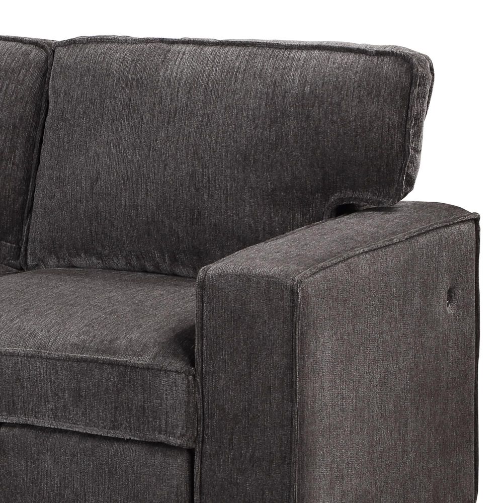 Modern Market Stationary Sleeper Sofa Chaise in Dark Grey, , large