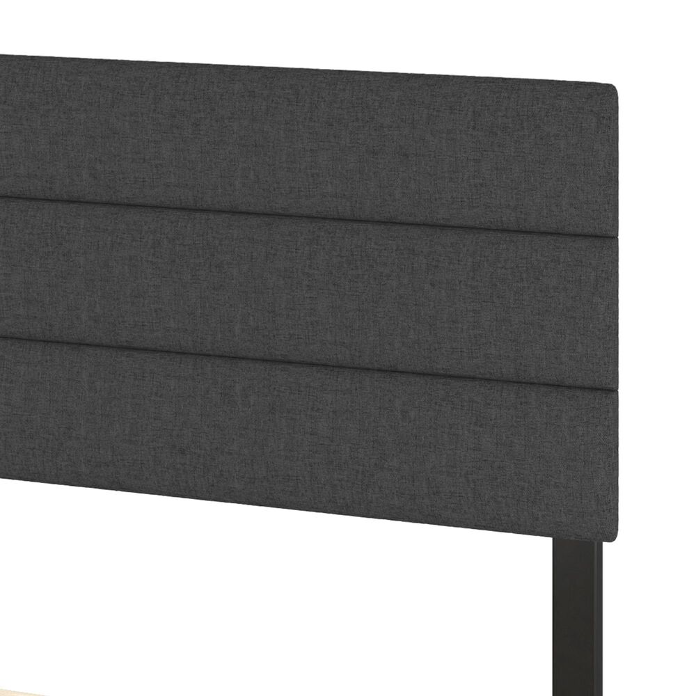 Accent Sicily Queen Upholstered Platform Bed in Black, , large