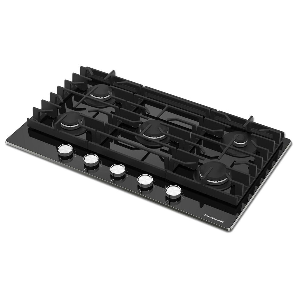 KitchenAid 36&quot; 5-Burner Gas Cooktop in Black, , large