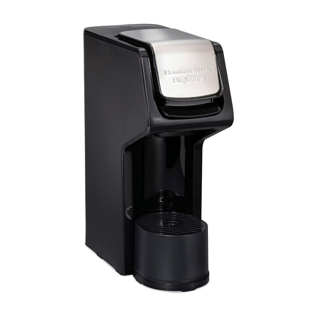 Hamilton Beach 14 Oz FlexBrew Single Serve Coffee Maker in Black and Stainless Steel, , large