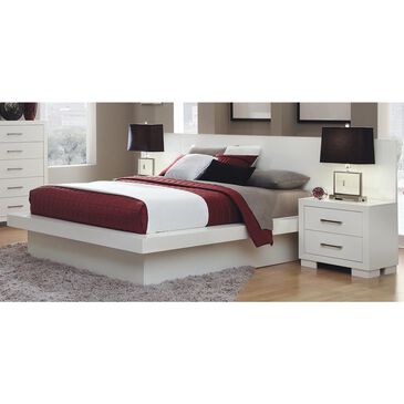 Pacific Landing Jessica Queen Platform Bed in Crisp White, , large