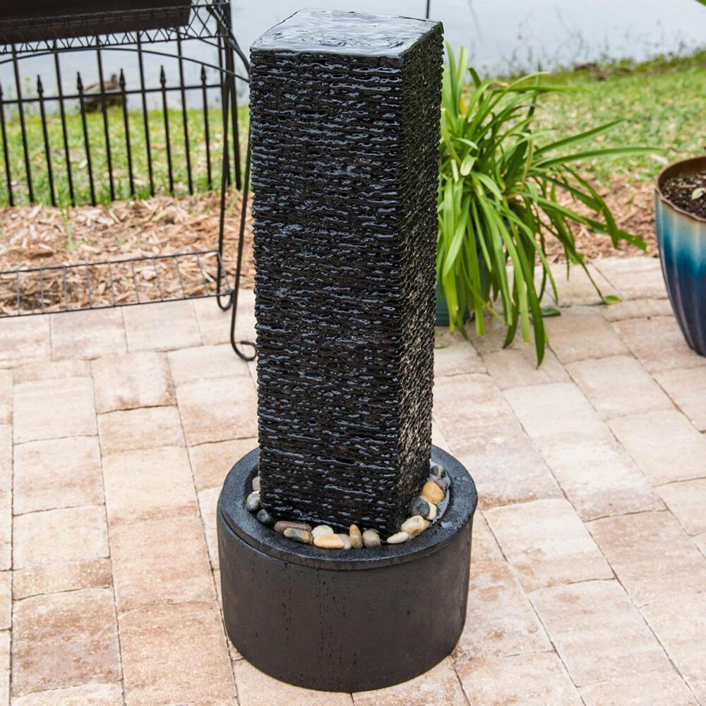 Kenroy Ridgeland Floor Fountain in Black, , large