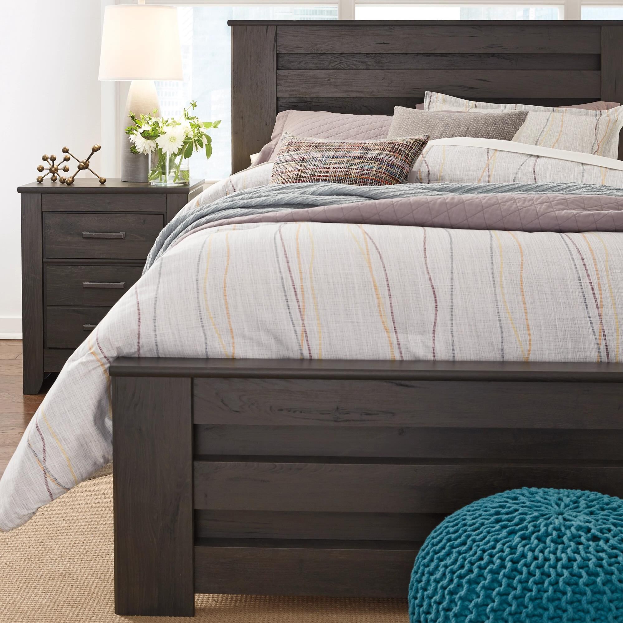 Signature Design by Ashley Brinxton King Panel Bed in Charcoal NFM