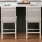 Linon Home Decor Regina Counter Stool with Light Grey Cushion in White (Set of 2), , large