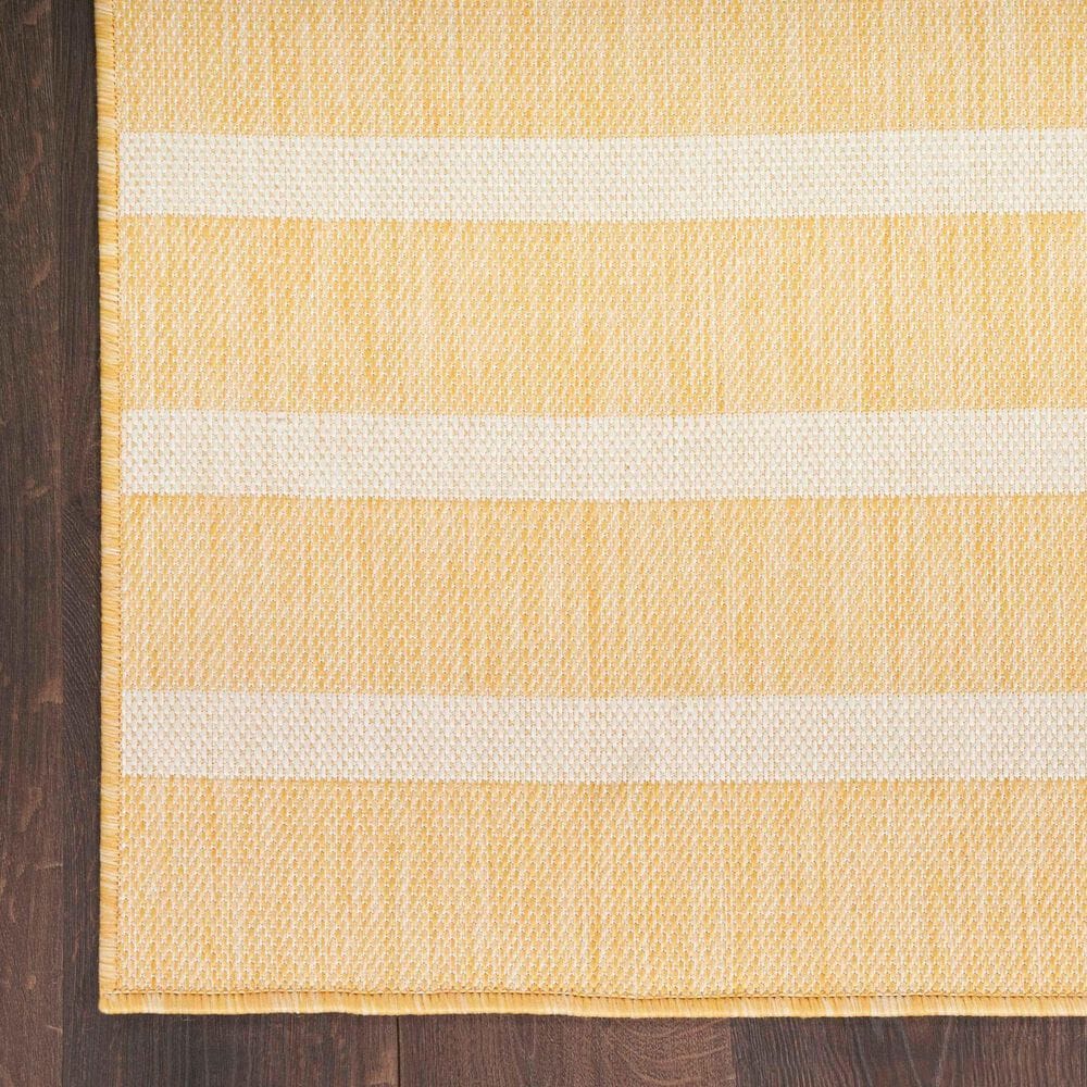 Nourison Positano POS03 Yellow and Ivory 5&#39; x 7&#39; Indoor/Outdoor Area Rug, , large
