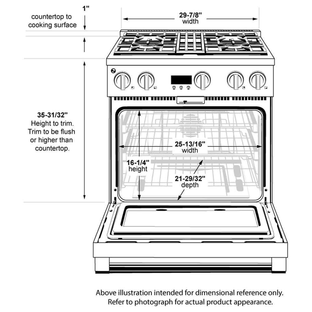 Monogram 30&quot; All Gas Professional Range with 4 Burners in Stainless Steel, , large