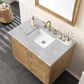 James Martin Vanities Laurent 36" Single Bathroom Vanity in Light Natural Oak with 3 cm Victorian Silver Quartz Top and Rectangular Sink, , large