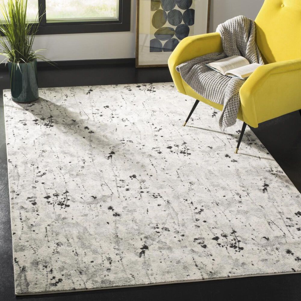 Safavieh Evoke EVK284F 3" x 5" Ivory and Grey Area Rug, , large