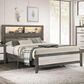 Crown Mark Rhett King Platform Bed in Gray and White, , large