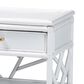 Baxton Studio Daina 1-Drawer Nightstand in White, , large