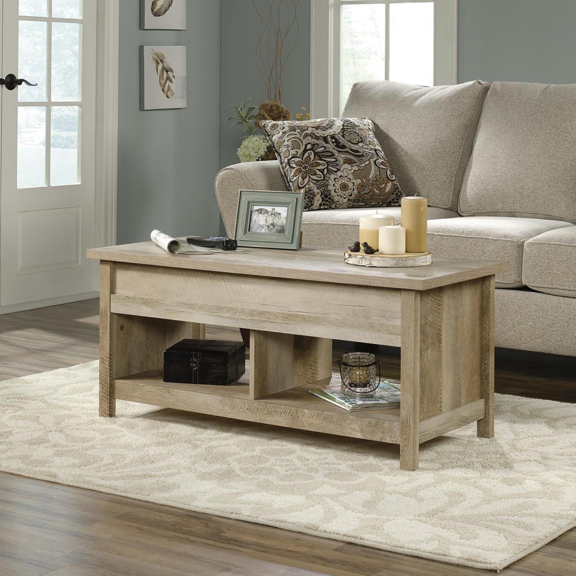 Sauder Cannery Bridge Lift Top Coffee Table in Lintel Oak NFM