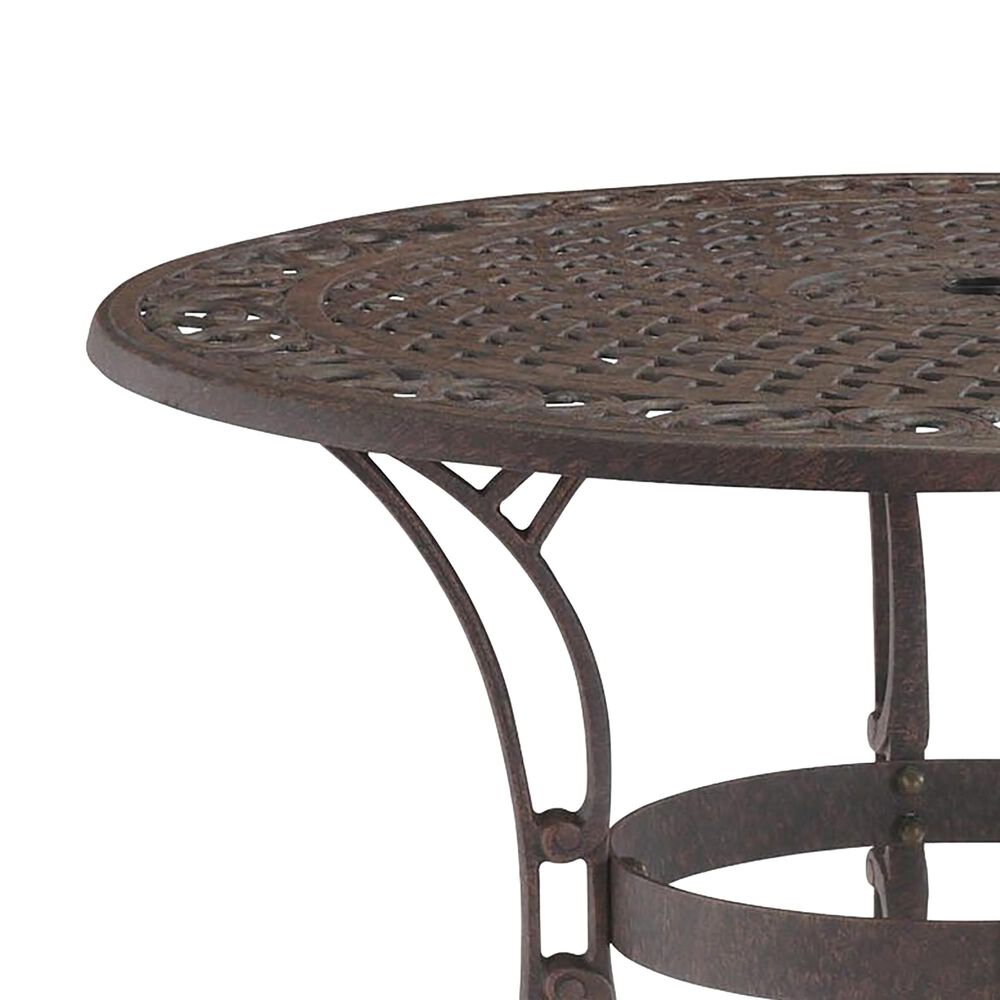 Homestyles Sanibel 5-Piece 48&quot; Dining Set with Swivel Chairs in Brown, , large