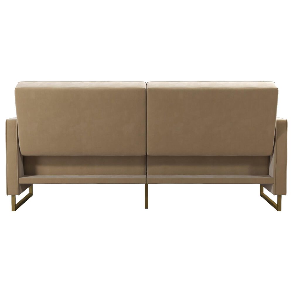 Novogratz Skylar Futon in Ivory Velvet, , large