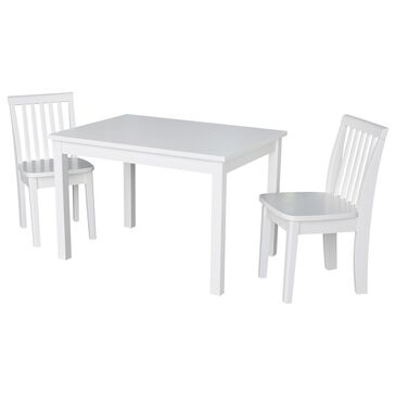 International Concepts Mission 3 Piece Juvenile Table Set in White, , large