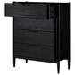 Marquette Interiors Casal 4-Drawer High Chest in Black, , large