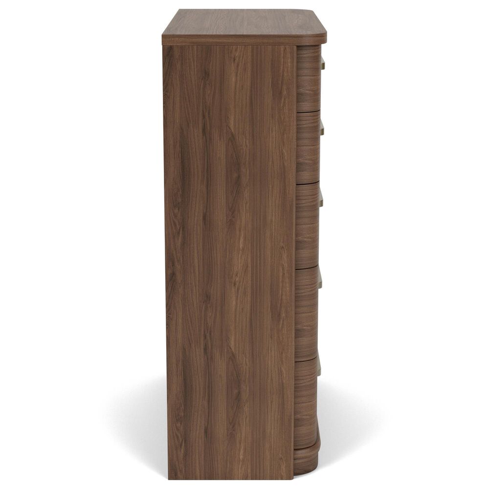 Riverside Furniture Delia 5-Drawer Chest in Nouveau Walnut, , large
