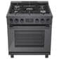 Bosch 30" Freestanding Dual Fuel Range in Black Stainless Steel, , large