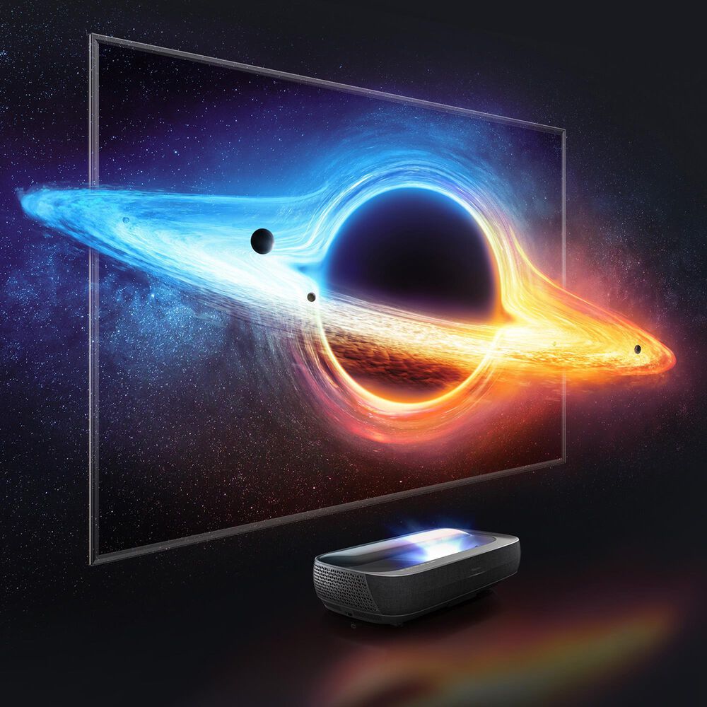 Hisense L9H 4K HDR TriChroma Projection Laser TV with Screen in Black, , large