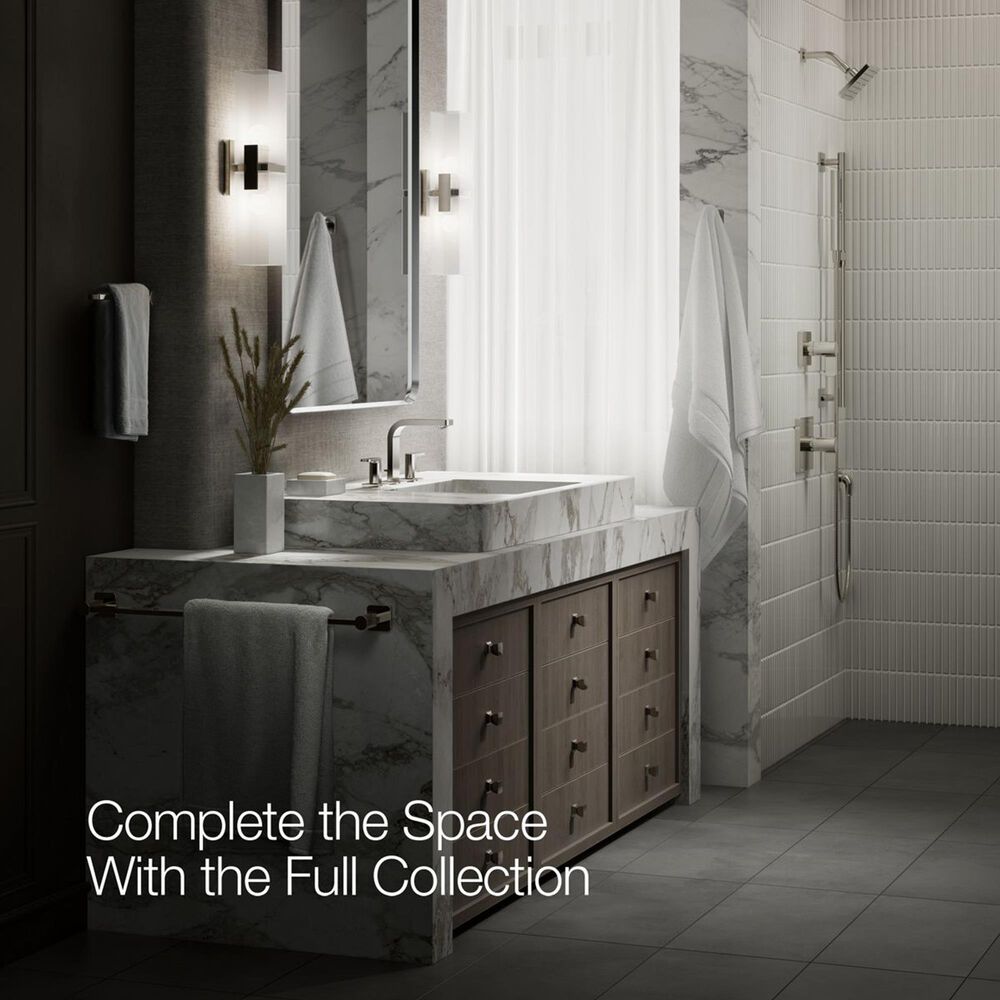Kohler Parallel Widespread Bathroom Sink Faucet in Vibrant Polished Nickel, , large