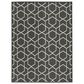 Nourison Horizon HOZ01 Black 3" x 5" Indoor/Outdoor Area Rug, , large