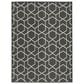 Nourison Horizon HOZ01 Black 3" x 5" Indoor/Outdoor Area Rug, , large