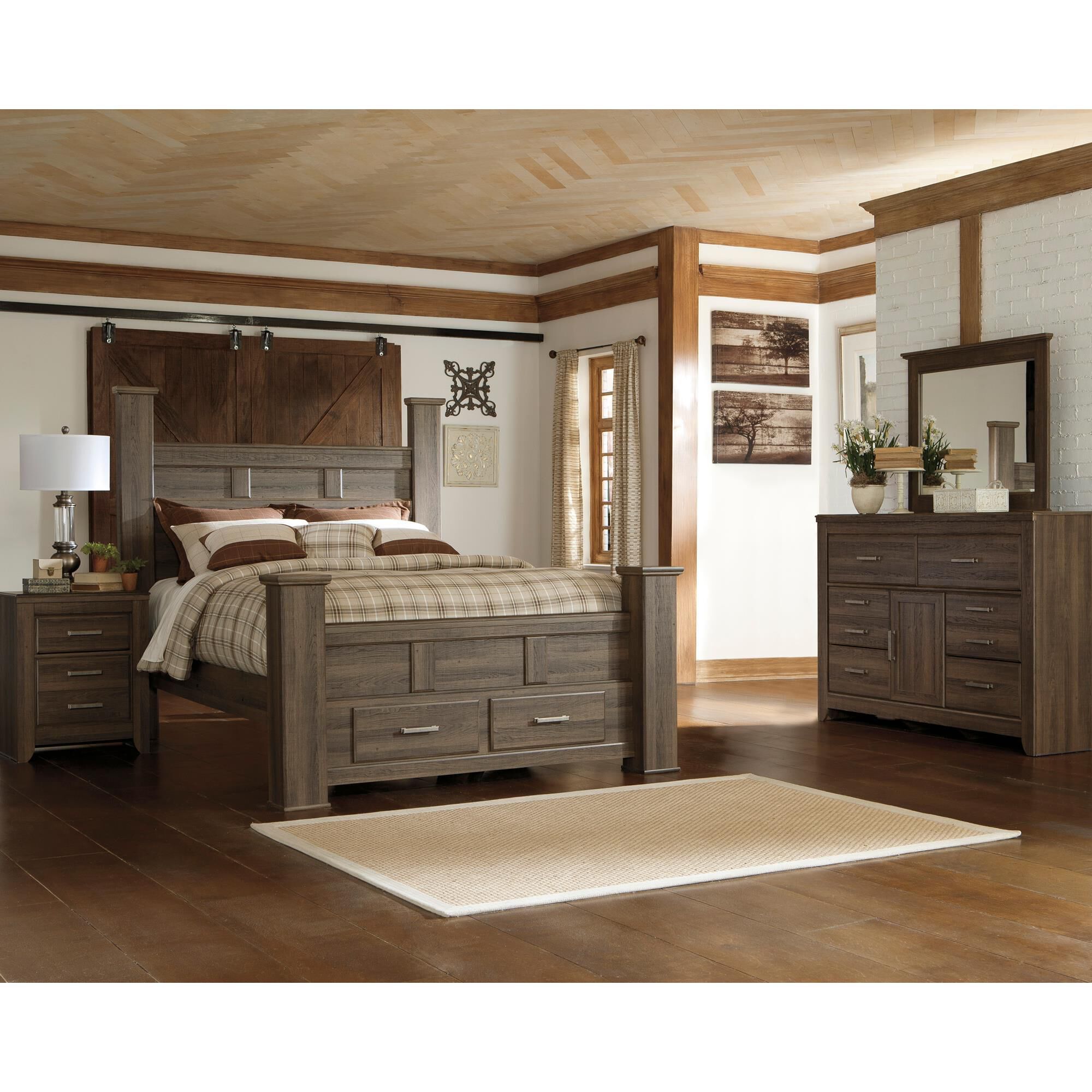Ashley Juararo 6-Drawer Dresser in Dark Brown