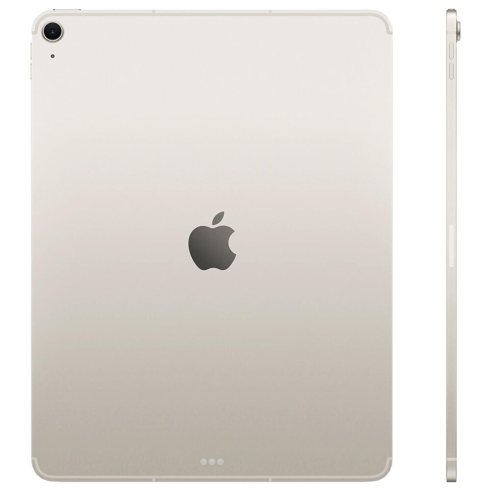 Apple 13-Inch iPad Air M3 Chip Wi-Fi + Cellular 256GB in Starlight &#40;Latest Model&#41; with 2-Year AppleCare+, , large