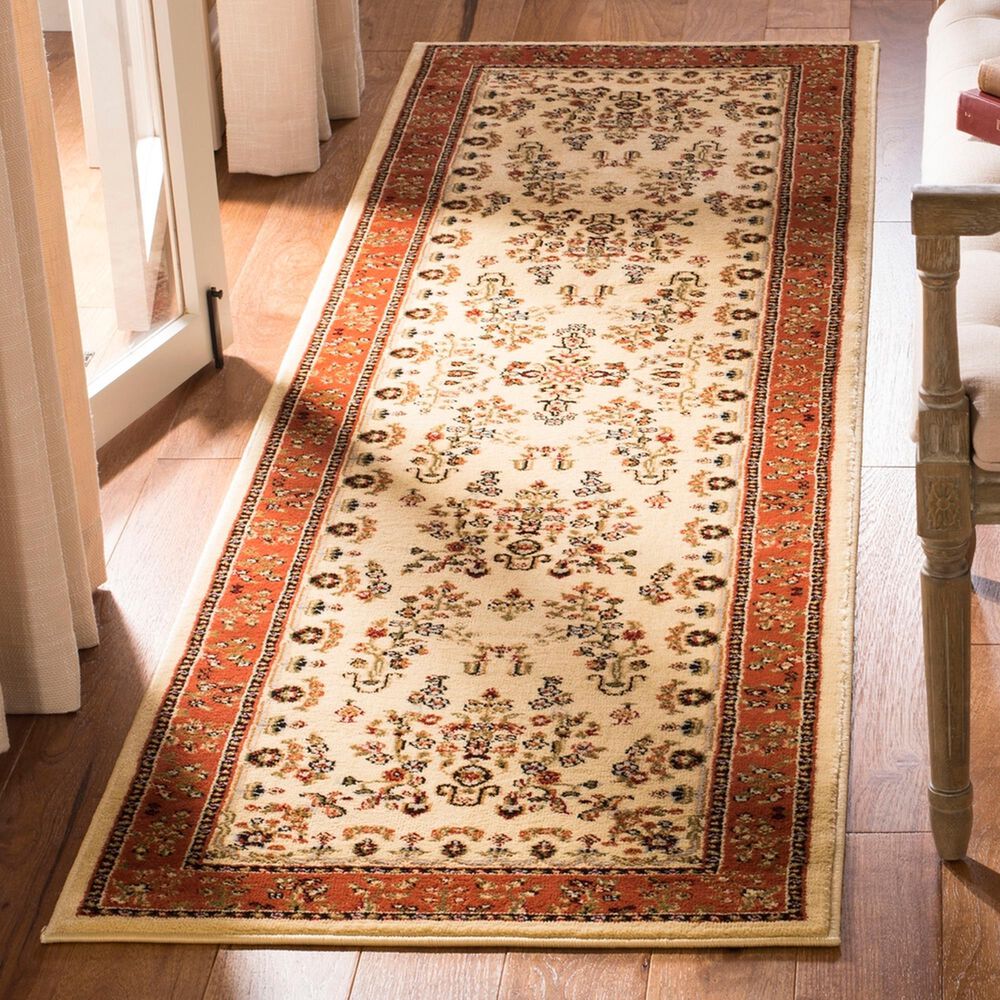 Safavieh Lyndhurst LNH331 2&#39;3&quot; x 6&#39; Ivory and Rust Runner, , large