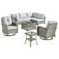 HOMLUX 8-Piece Outdoor Modular Sofa Conversation Set in Gray, , large