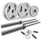 Impex, Inc 110Lb Barbell Set: (1) Olympic Bar, (2) 25lb Plates, (2) 10lb Plates, (2) 10lb plates, (2) 5lb Plates, (2) Spring Collars, , large
