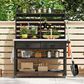 HOMLUX 65" Outdoor Potting Bench Table in Black, , large