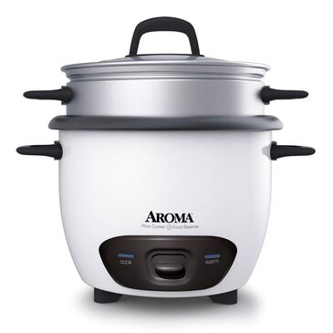 Aroma 6-Cup Rice Cooker and Food Steamer, , large