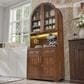 HOMLUX 75" Arched Kitchen Pantry Cabinet with LED Light in Walnut, , large