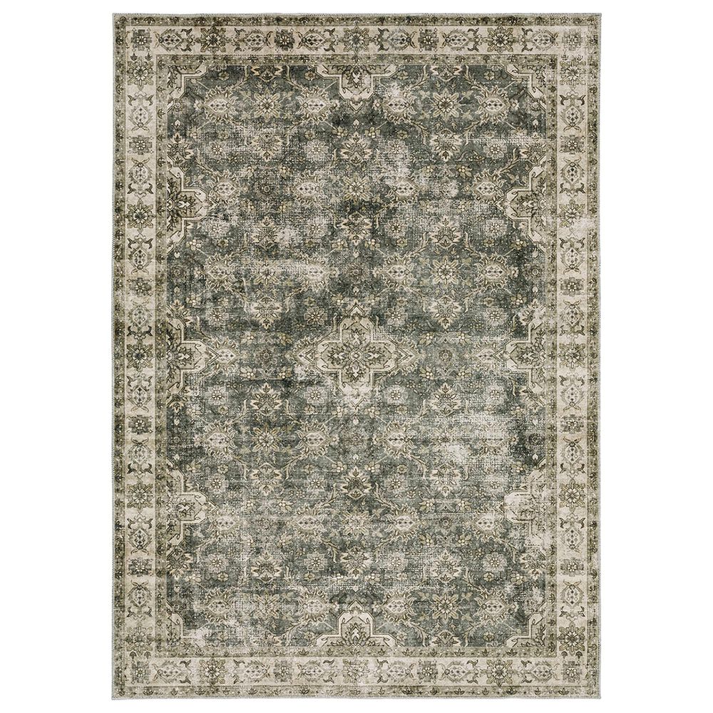 Oriental Weavers Malibu 2" x 3" Blue and Beige Area Rug, , large