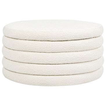 Jennifer Taylor Home Fuji Storage Ottoman in Ivory White, , large
