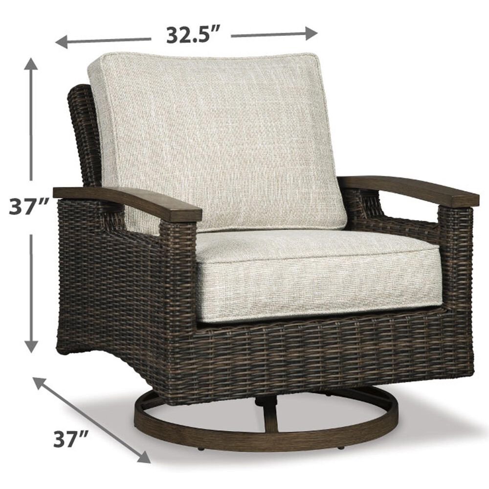 Ashley Paradise Trail 5-Piece Fire Pit Chat Set in Beige, , large