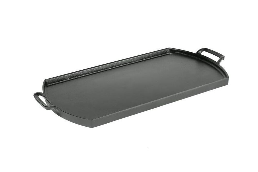Lodge Blacklock Triple Seasoned Cast Iron Double Burner Griddle in Black, , large