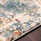 Surya Pune Deep Teal, Sky Blue, Light Beige, Tan, Dark Brown and Burnt Orange 2" x 2"11" Area Rug, , large