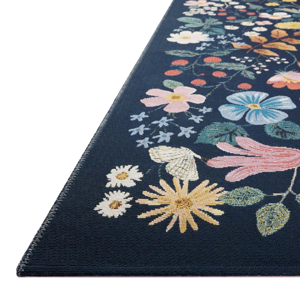 Rifle Paper Co Perennial Strawberry Fields 3&#39;11&quot; x 5&#39;11&quot; Black Area Rug, , large