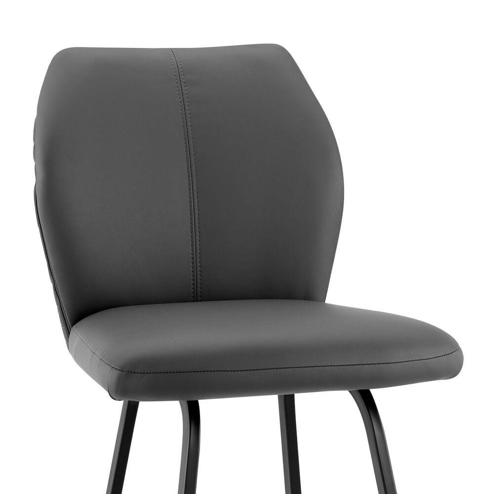 Blue River Tandy 26&quot; Swivel Counter Stool in Gray and Matte Black, , large