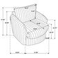 Coaster Sarco Swivel Accent Arm Chair in Black, , large