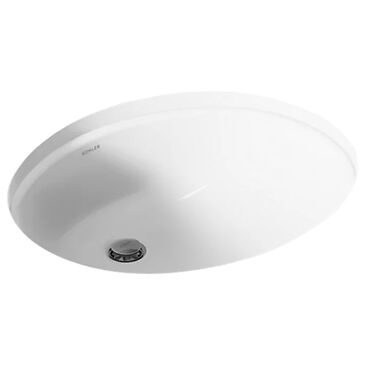 Kohler Caxton Oval Undermount Bathroom Sink in White, , large