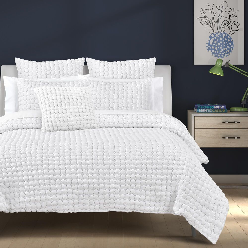 J. Queen Bold Cloud Puff 2-Piece Twin/Twin XL Quilt Set in White, , large
