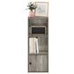 HOMLUX 3-Tier Shelf Bookcase with Door Storage Cabinet in French Oak, , large