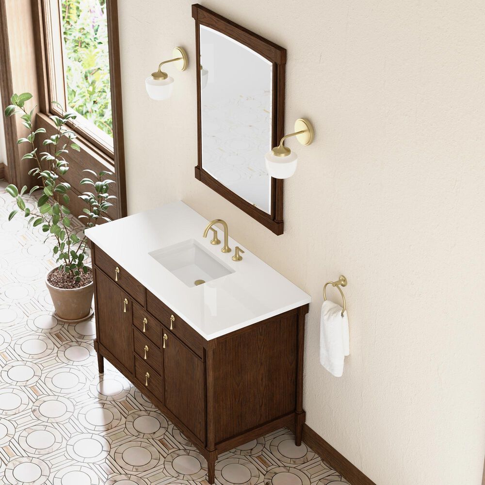 James Martin Kinnsden 30" Rectangular Mirror in Sable Oak, , large