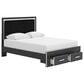 Ashley Zuraleus Queen Upholstered Storage Bed in Matte Black and Chrome, , large