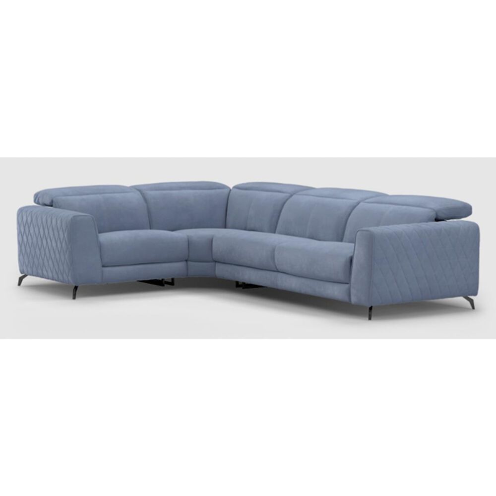 Stitch 4-Piece Reclining L-Shaped Sectional with Power Headrests in Lotus, , large
