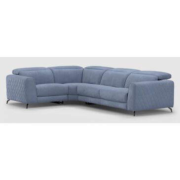 Stitch 4-Piece Reclining L-Shaped Sectional with Power Headrests in Lotus, , large