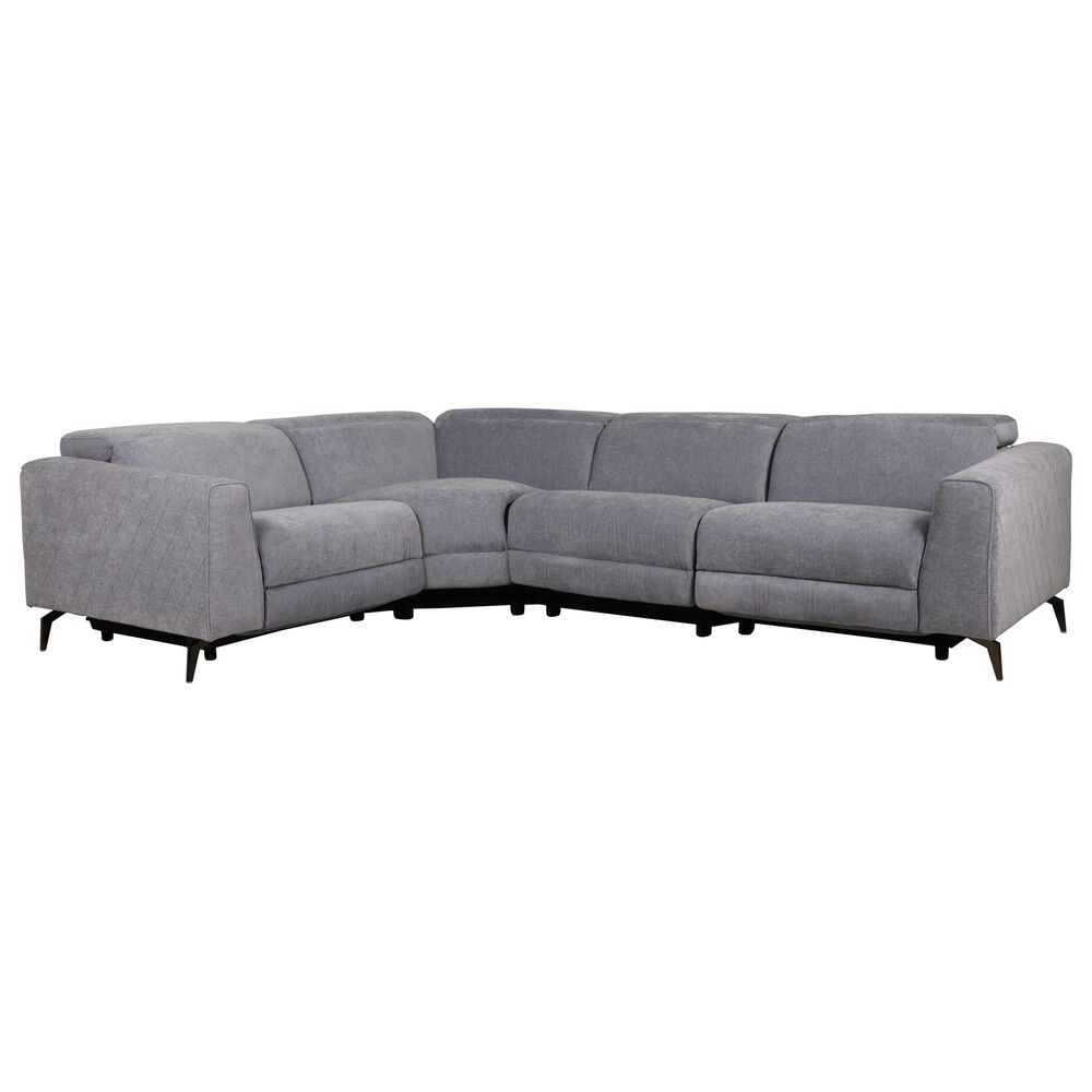 Stitch 4-Piece Reclining L-Shaped Sectional with Power Headrests in Lotus, , large