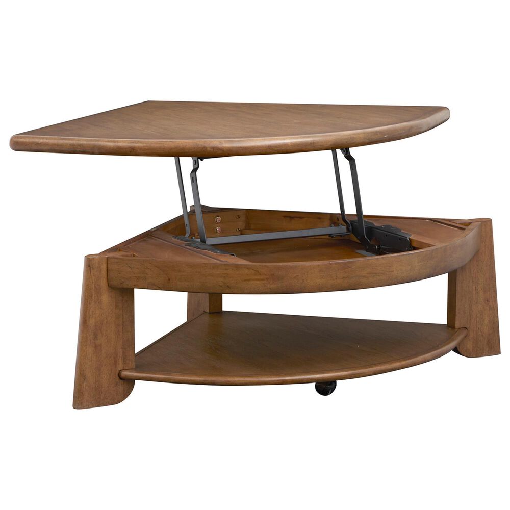 Nicolette Home Tanner Lift Top Cocktail Table with Casters in Tawny Brown, , large
